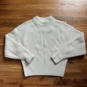 Everlane canvas 100% organic cotton L/S pullover ribbed sweater women’s XS